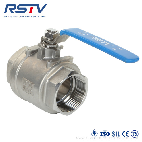 2PC Stainless Steel Floating Screwed 1000WOG Ball Valve